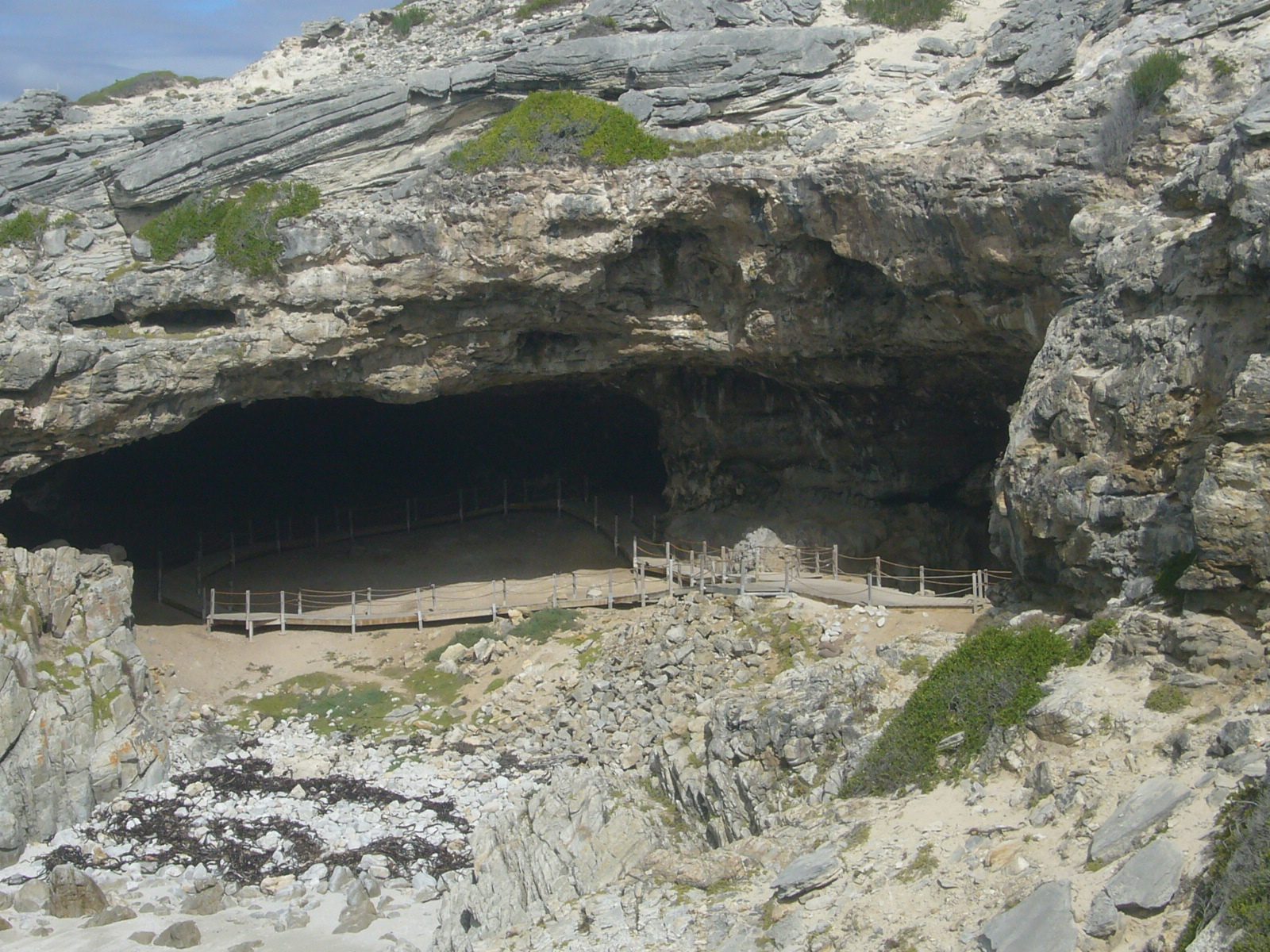 The boardwalk at the mouth of Klipgat Cave